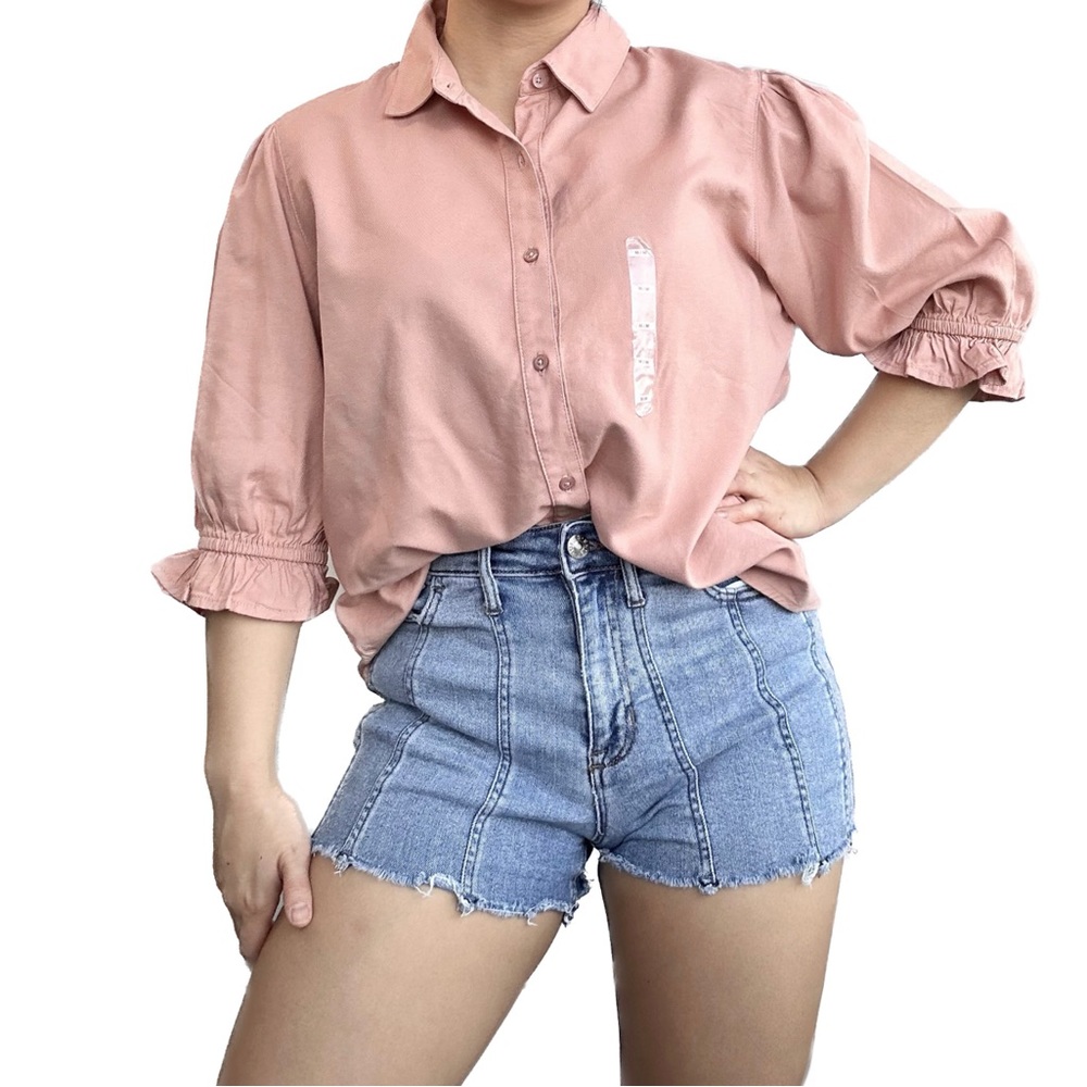 BNWT Dusty pink short sleeve blouse